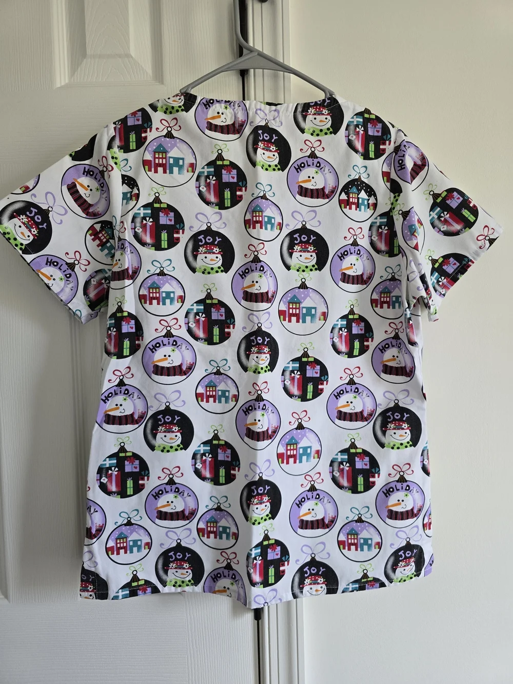 Womens Christmas Scrub Top